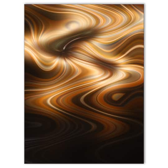 Designart - Brown Curved Waves Texture